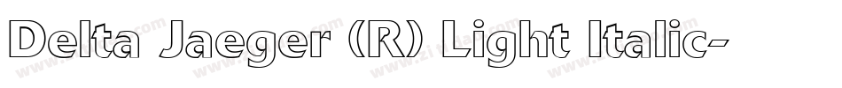 Delta Jaeger (R) Light Italic字体转换